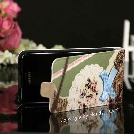 Happymori Leder Case Samsung Galaxy S2 i9100 Hülle Etui Schmuck 3D