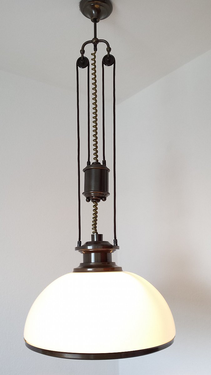 Deckenleuchte mit Zugpendel Hängelampe Jugendstil Lampe | eBay