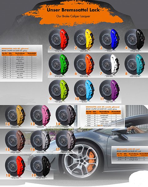 FOLIATEC 2184 Bremssattellack Bremssattel Lack Bremssattelfarbe NEON ...