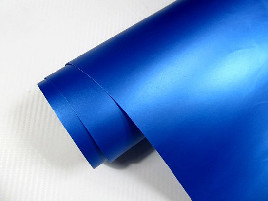 3D Folie BLAU METALLIC MATT 30 x 152 cm blasenfrei flexibel KlebeFolie Auto
