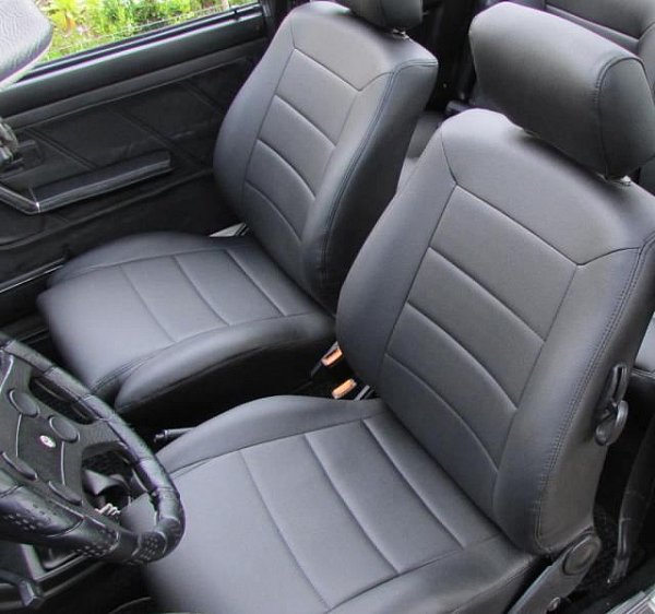 Vw Golf Rabbit Mk1 2 Doors Coupe Car Seat Covers 1974 1983 Leather Seat Covers For Golf Mk1 Coupe 2 Door Version In Black Or Beige Normal Sport Seats