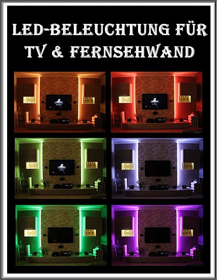 Set Indirekte LED Beleuchtung Plasma LCD Fernseher Fernsehschrank Set Indirekte LED Beleuchtung Plasma LCD Fernseher Fernsehschrank