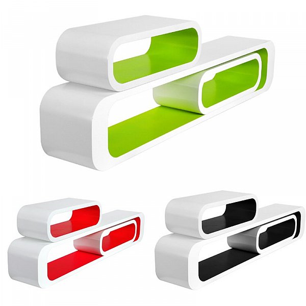 Wandregal 3er Set Hängeregal Holzregal Bücherregal Regale Cube Lounge