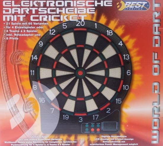 Dart elektonische Dartscheibe inkl. Dartpfeile u. Dartspitzen Darten