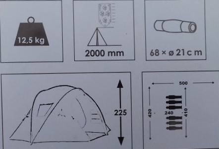 großes 6 Personen Zelt Campingzelt Camping Domezelt Familienzelt Iglo