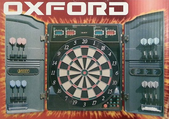 Dartschrank Dartscheibe OXFORD Dartspiel Dartpfeile Dartspitzen BEST