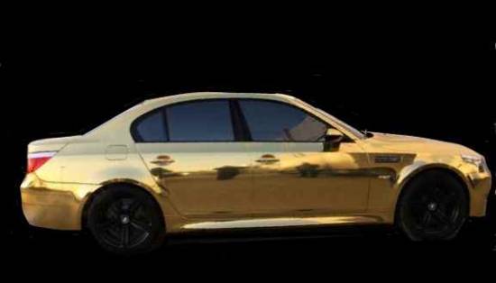 Auto Folie Chrom GOLD / Silber blasenfrei flexibel selbstklebend no