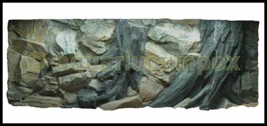 Aquarium 3D Rückwand Root Felsen Wurzel 120x60 120