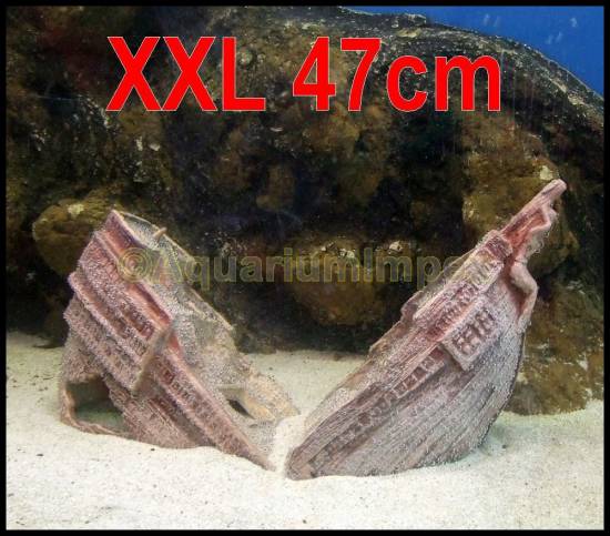 Deko versunkenes Schiffswrack 2 tlg. XXL 47 cm KS401/145