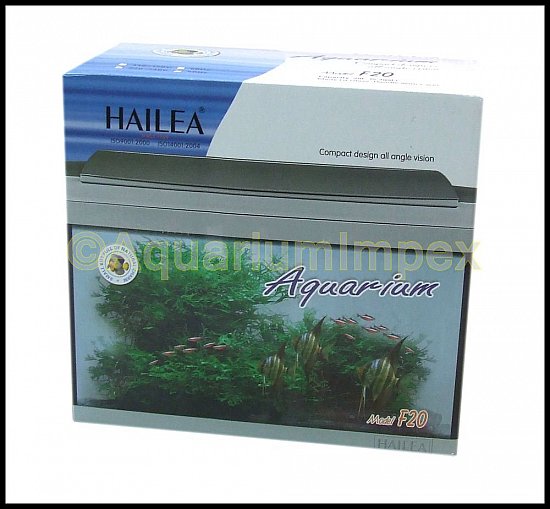 HAILEA F 20 F 30 Aquariumset Aquarium Komplett SET Nano F20 F30 silber