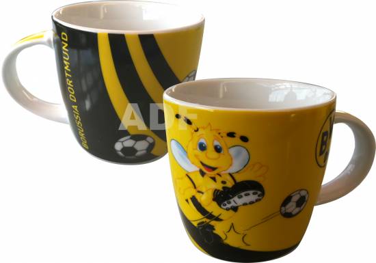 BVB Tasse Porzellan Porzellantasse Kurve oder Emma NEU