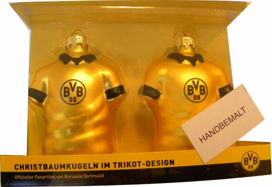 WOW BVB Weihnachten Christbaumkugeln Trikot Trikotkugeln Retrotrikot