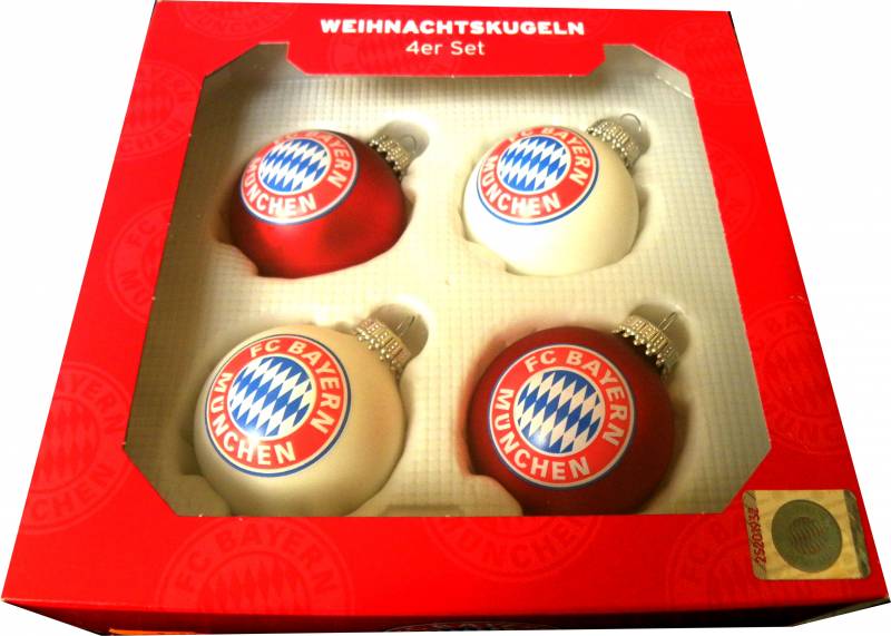 WOW FCB Weihnachten Christbaumkugeln BAYERN MÜNCHEN Kugeln 4er on PopScreen