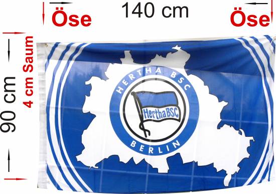 WOW Bundesliga Tip Fahne Flagge Zimmerfahne Saum Hohlsaum 90 x 140 cm