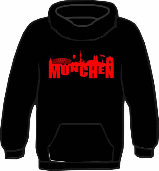 WOW tolles Sweatshirt Kapuzenshirt München Silhouette Kapuzenpulli