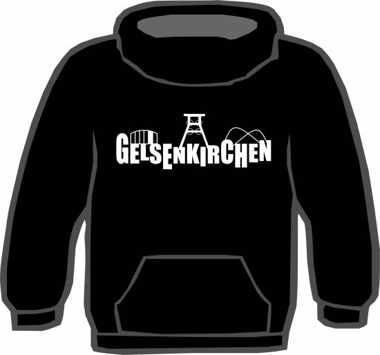 WOW Sweatshirt Kapuzenshirt Gelsenkirchen Stadt Silhouette