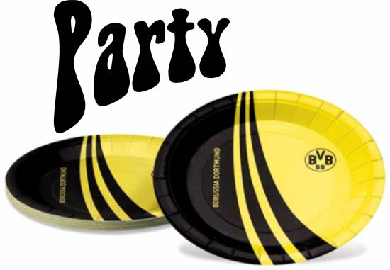 BVB Borussia Dortmund 09 Pappteller 8er Set Party Double Meister 2012