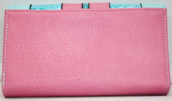 Damen Portmonai Portemonnaie Handtasche Geldbörse Tasche Blau Pink G