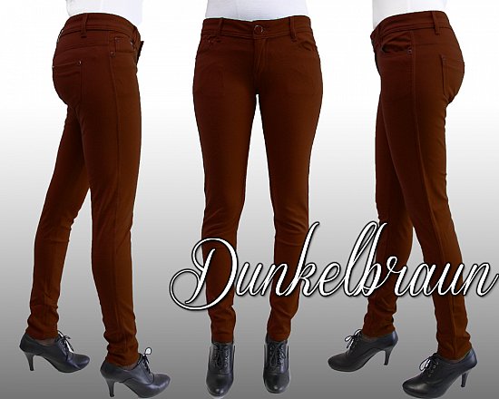 Damen Bunte Treggins Hose Jeans Leggings Trendige Farben XS,S,M,L,XL