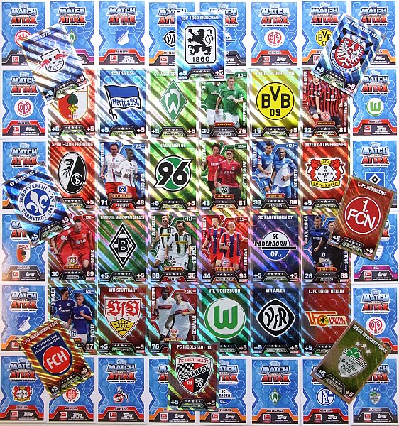 Match Attax 14 15 Duo-Cards & Club Card Free Choice of Crest Logo 2014/ ...