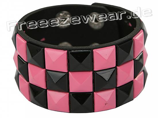 NIETENARMBAND 3 REIHIG   PUNK /WAVE /ROCK /EMO ARMBAND  