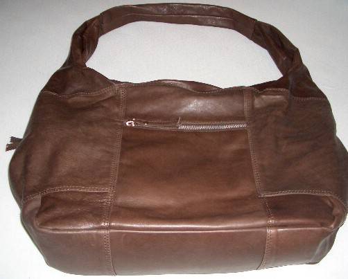 LUXUS LEDERTASCHE SCHULTERTASCHE BRAUN LEDER NEU