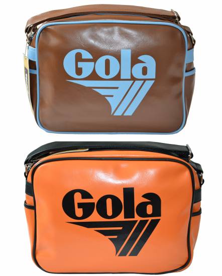 GOLA BAG REDFORD SCHULTERTASCHE MESSENGER BRAUN ORANGE RETRO TASCHE