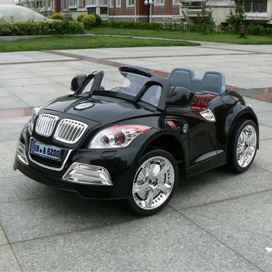 Kinder Elektro Auto Cabrio schwarz 12V / 70W mit Fernbedienung und 2