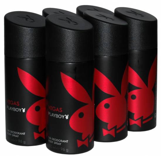 Playboy VEGAS Deodorant Bodyspray 6x150ml (100ml=1,65)