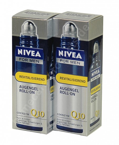 NIVEA FOR MEN Augengel Roll ON revitalisierend Q10, 2x15ml (100ml=39