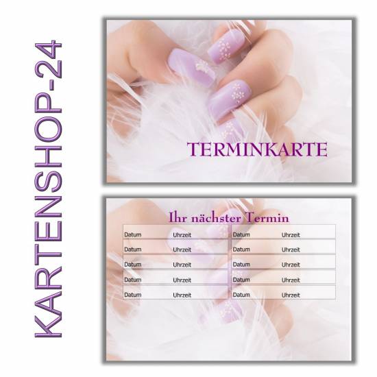 50 Terminkarten Nagelstudio Nail Design KARTENSHOP 24  