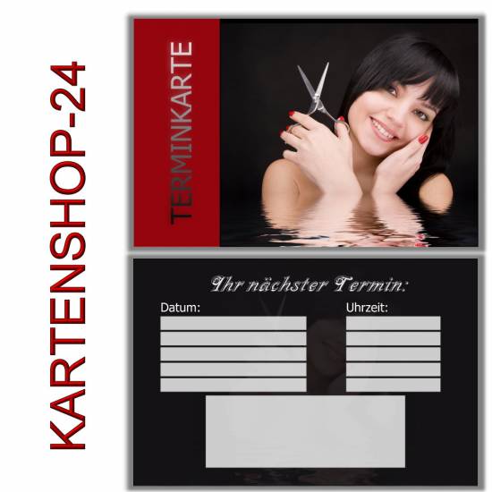 50 Terminkarten Visitenkarten Friseur KARTENSHOP 24