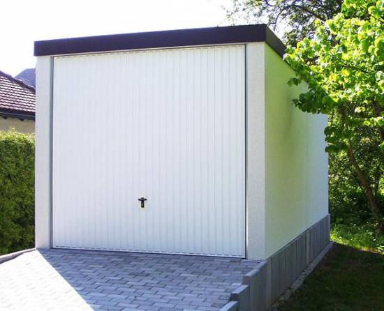 Fertiggarage Premium Einzelgarage 2,59 m x 5,26 m x 2,35m Glattwand