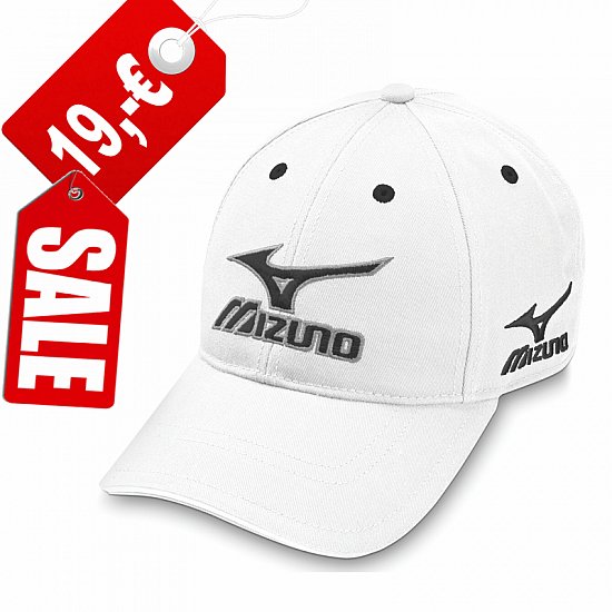 MIZUNO Golfcap   Modell Tour, weiß, 100% Baumwolle *NEUWARE