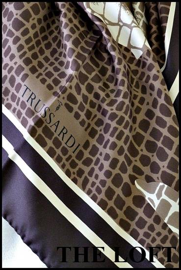 TRUSSARDI SCARF FOULARD SILK  WORLDWIDE  