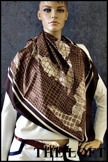 TRUSSARDI SCARF FOULARD SILK  WORLDWIDE  