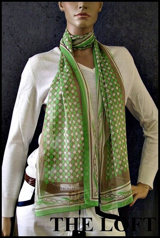 TRUSSARDI SCARF FOULARD SILK  WORLDWIDE