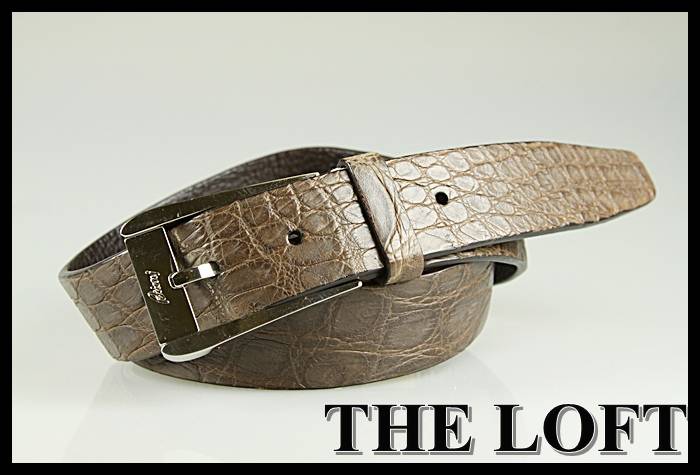 BRIONI CROCODILE BELT SIZE 90 BROWN KROKODIL GÜRTEL 